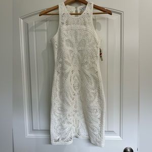Bar III White crochet dress